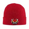 New Geometry Dash Demon Knit Hat Beanies Winter Hats Warm Color Cap Unisex Women