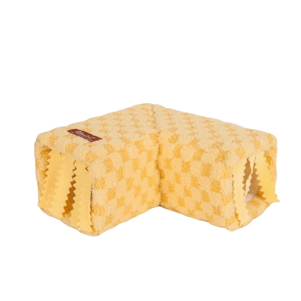 

Warm Hamster Shelter Soft Small Pet Cave Bed Small Pet Nest Hamster Tunnel Nest Winter жовтий
