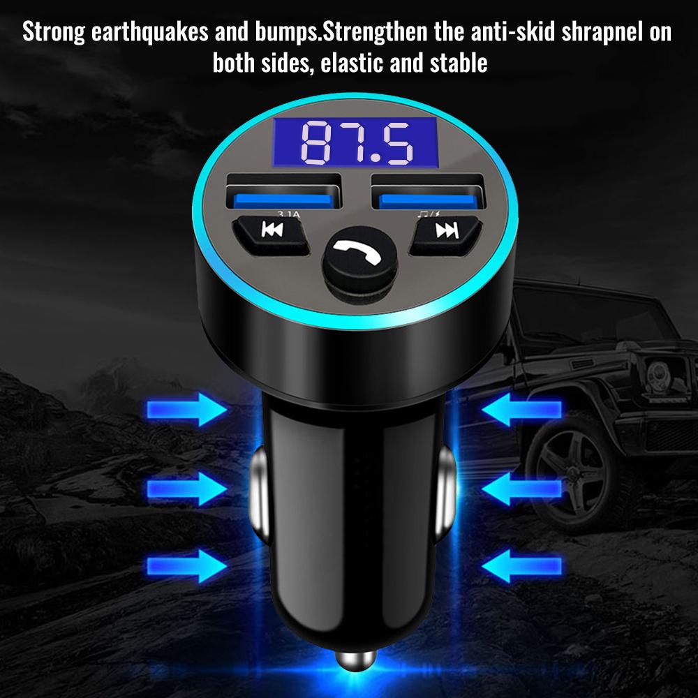 USB Car Wireless Bluetooth FM Radio Transmitter Car MP3 Radio Charger Adapter FM Transmitter Car MP3 Player Double USB FM Player