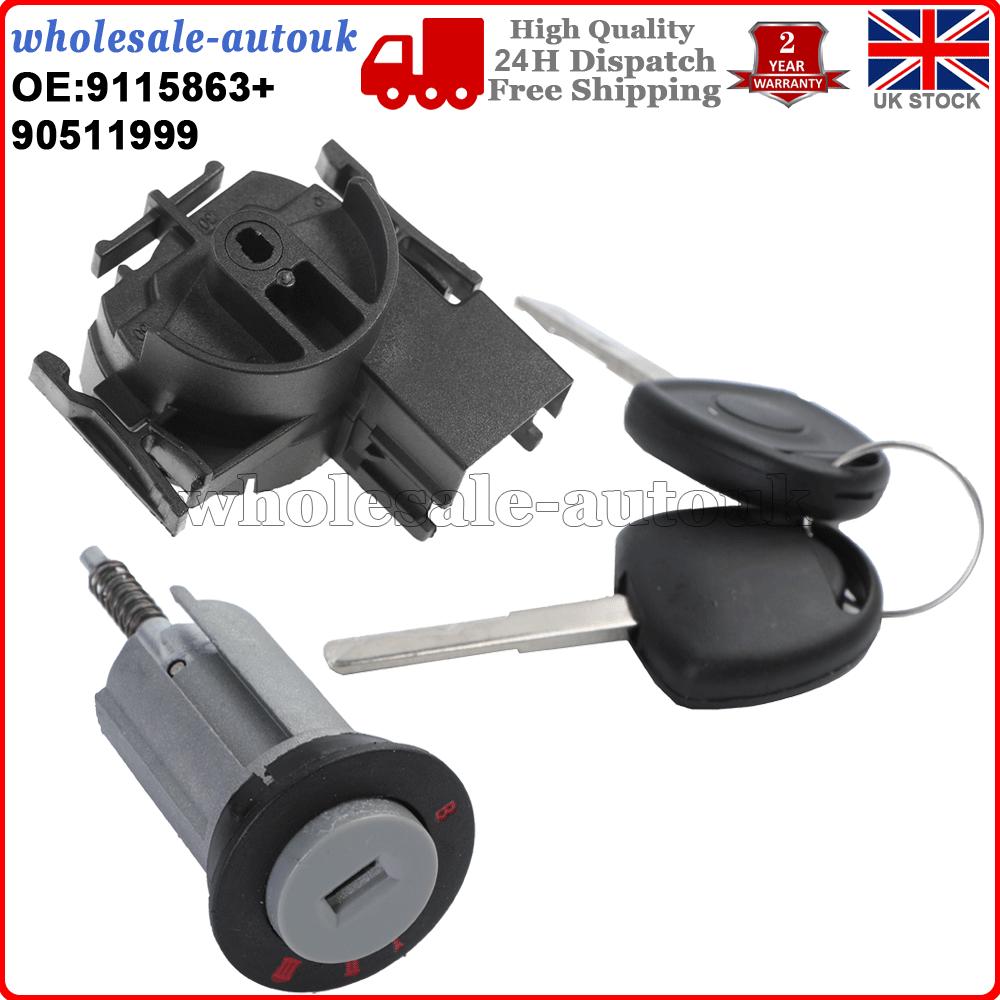 Ignition Switch + Barrel + 2 Keys For VAUXHALL TIGRA B COMBO C MERIVA-A CORSA-C