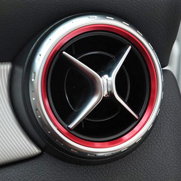 5Pc Red ForA B CLA GLA Class W176 Air Vent Outlet Ring Cover Trim