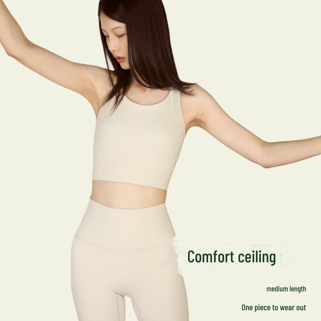 Qiaoyi High-Strength Shockproof Sports Bra for Running & Fitness - Fixed Cup Design for Large Chest