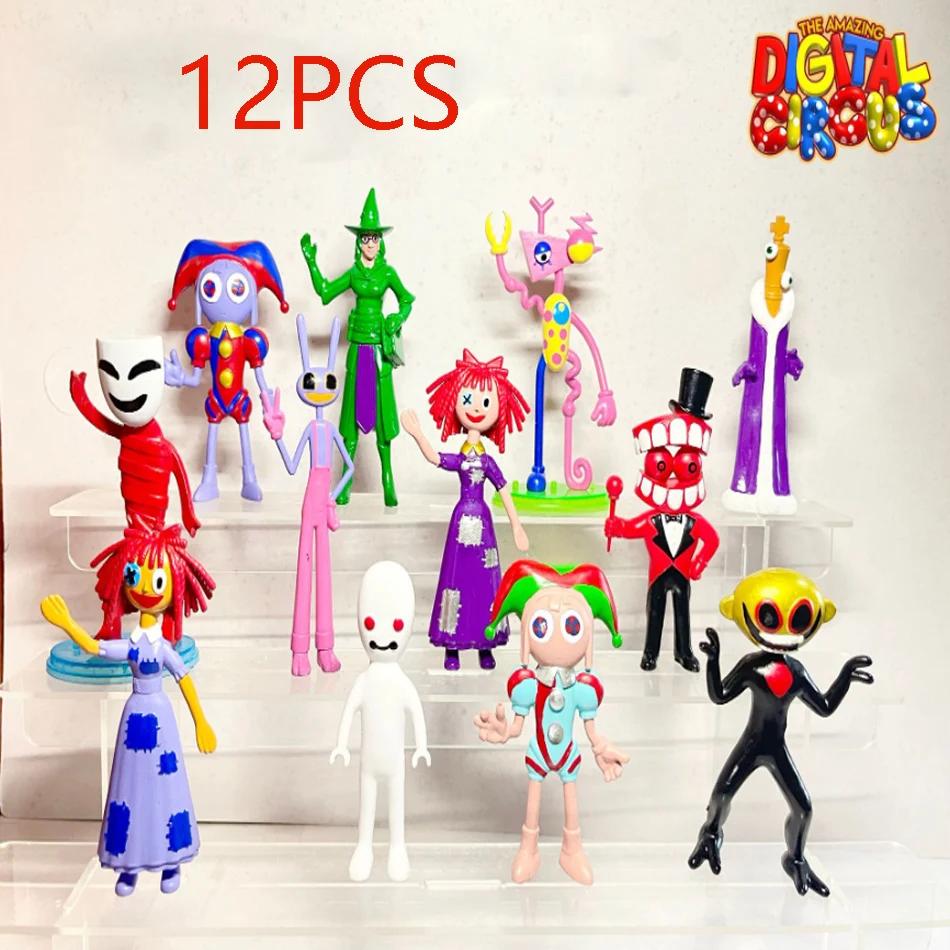 7-12Pcs The Amazing Digital Circus Figure Pomni And Jax Plushie Doll Toys Cute Amazing Digital Circus Figure  Children Christmas