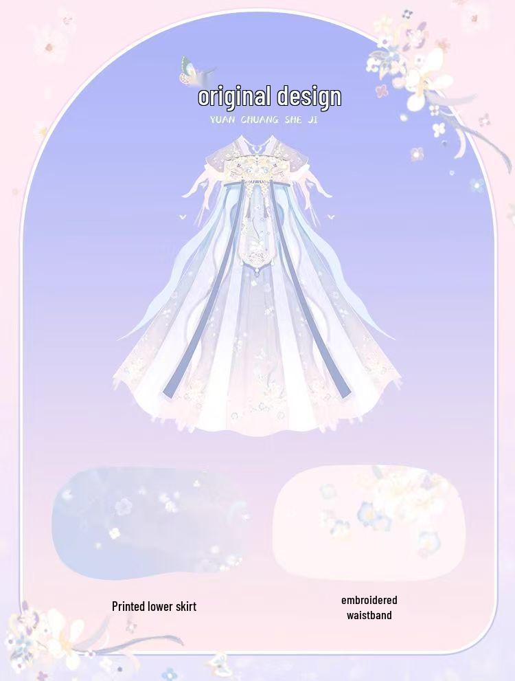 2025 Summer Girls' Ancient Style Hanfu Dress - Princess Fairy Tang Suit for Spring and Autumn