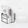 Student Stationary Bookends L Shape Book Support Rack Book Stand Magazine Holder Desktop Organizer