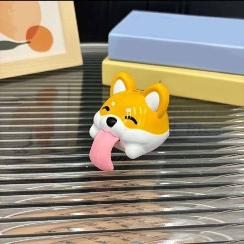 Cartoon Corgi Funny Figurine Plastic Corgi Car Pendant Creative Dog-Shaped Pendant  Gift