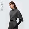 LANGZI Rabbit Ear Back-Tie Stand Collar Blouse