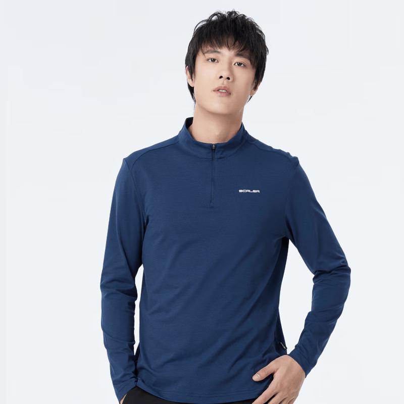 

SCALER Men s Outdoor Stand-Collar Long-Sleeve T-Shirt L