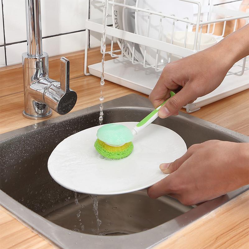 Bottle Brush Sponge For Gentle Cleaning Of Cups And Mugs With Handle Ergonomic