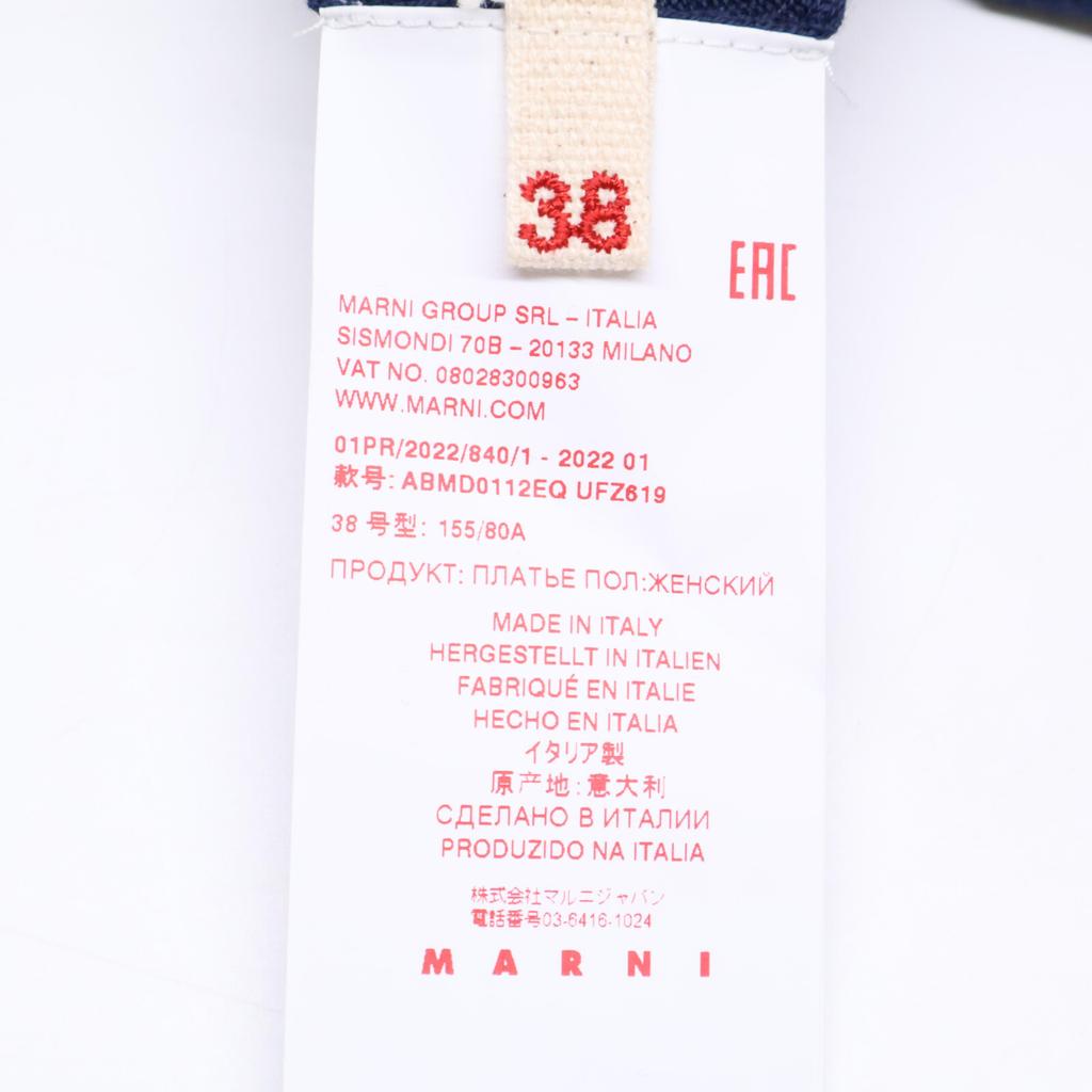 MARNI 22 years Navy ABMD0112EQ One Piece dress 38 NavyUsed