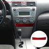 Red Carbon Fiber Manual Climate Control Lower Cover For Toyota Camry 2007-2011