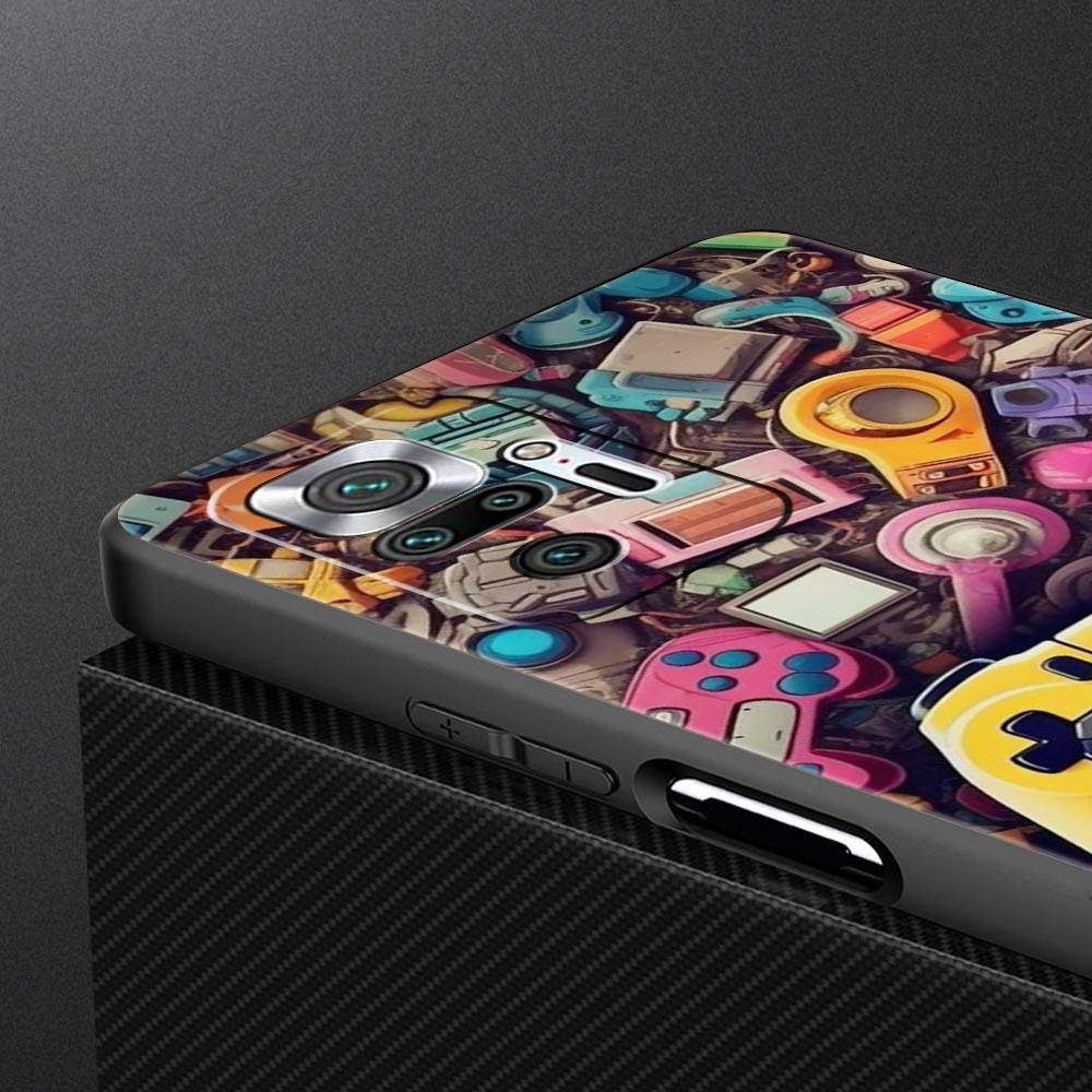 Game Controller Graphic Phone Case For Xiaomi Redmi Note 14 13 5G 10 11 12 Pro Plus 4G 14C 13C 12C 10C Black Cover
