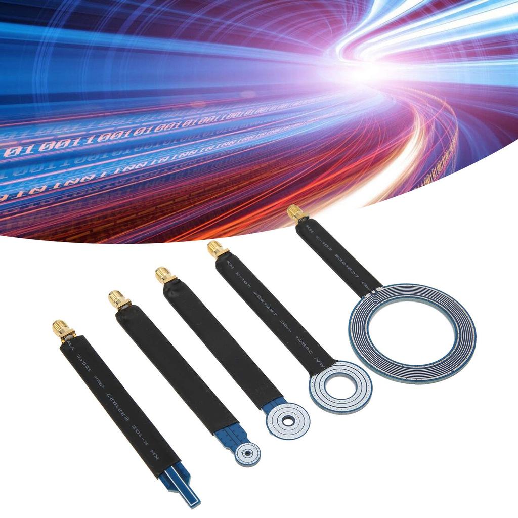 Sonda di Campo Magnetico Conduzione SMA Substrato di Campo Magnetico Sonda a Campo Vicino da 5 Pezzi, Antenna, Sonda, Sonda, Misurazione a Doppia Faccia, 1,6 mm / 0,1 pollici