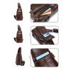 Genuine Leather Chest Bag Men Fashion Style Casual Straddle Bag Business Large Capacity Multifunctional Shoulder Bag