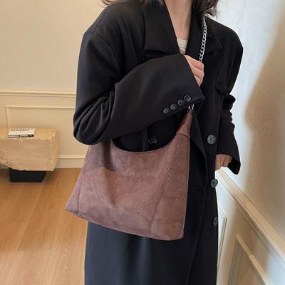 Fashion Commuter Large Capacity Bag Women 2025 New Retro Matte Tote Bag Niche Design Shoulder Bag