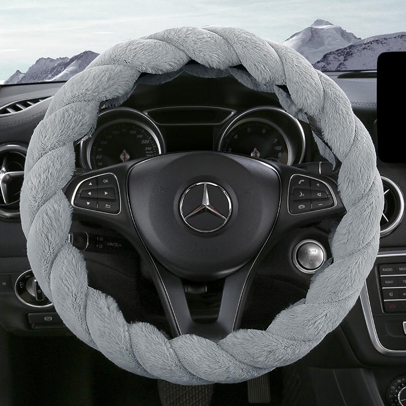 New waltz fashion plush universal female winter steering wheel cover cartoon decorative non-slip handle cover