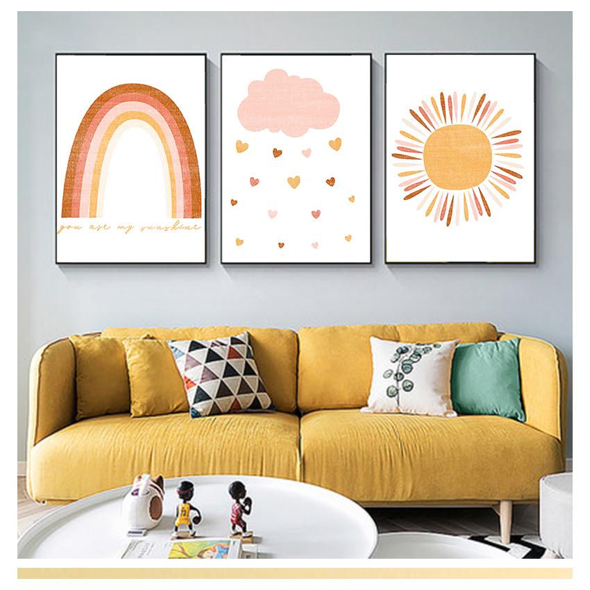

Детский плакат, холст, художественный принт, минималистичные настенные картины, картина в скандинавском стиле, декор для детской комнаты, абстрактная Радуга, детские цитаты 21cm×30cm NoFrame