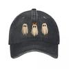 Cute Bowknot Cloth Ghost Halloween Decorations New Vintage Washed Baseball Cap
