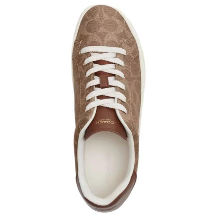 COACH Highline Leather Low top Skateboard Shoes Women's Brown CW970-XH9