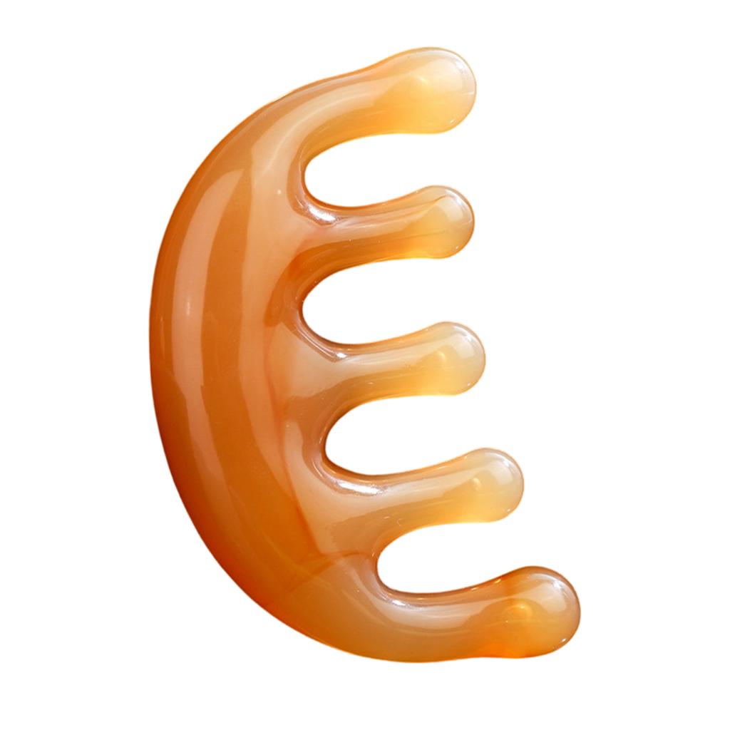 Resin Five-finger Ball Head Thickening Comb For Scalp Massage, Small Comb For Home Use, Portable,  Comb For Head Massage