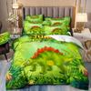 3pcs Cartoon Lions Elephants AnimalsThemed Bedroom  Duvet  Cover  Soft and Comfortable Cute Animal Covers, Single Queen Dormitor