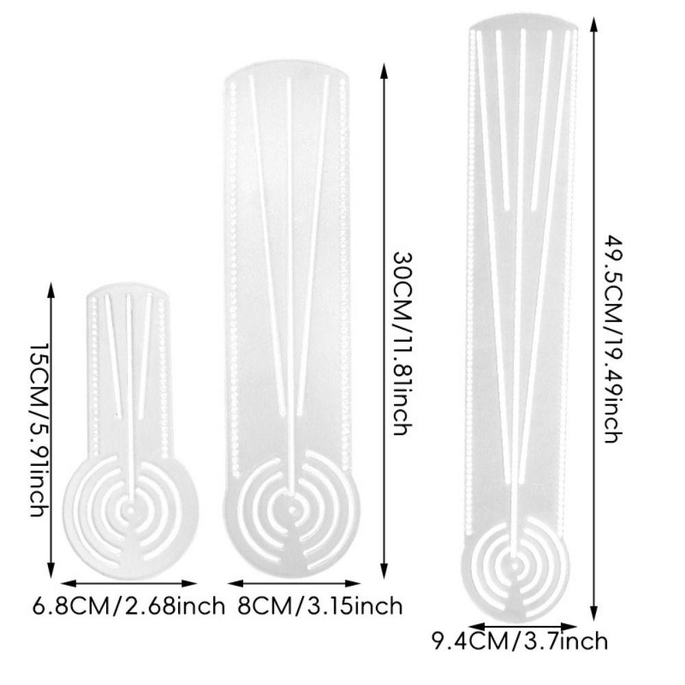 Acrylic Mandala Drawing Template Multifunctional Geometry Pattern Ruler Portable Drawing Ruler