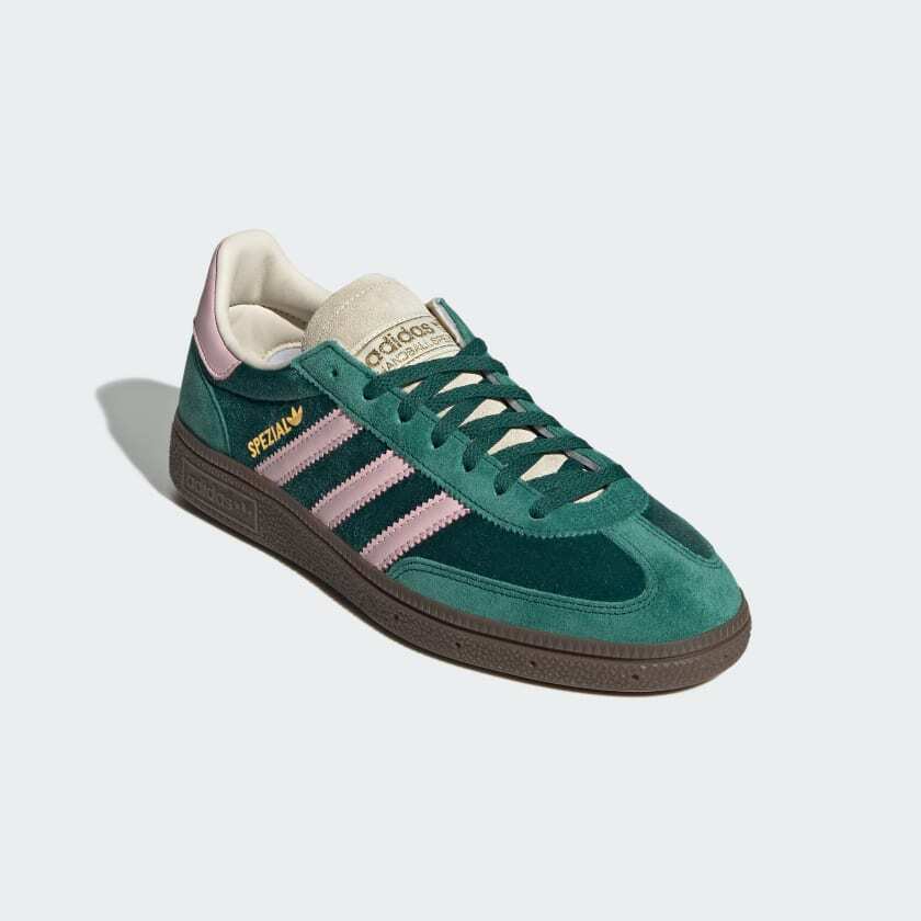 JI2648 adidas Originals Handball Spezial Collegiate Green Clear Pink (Women s) 5W