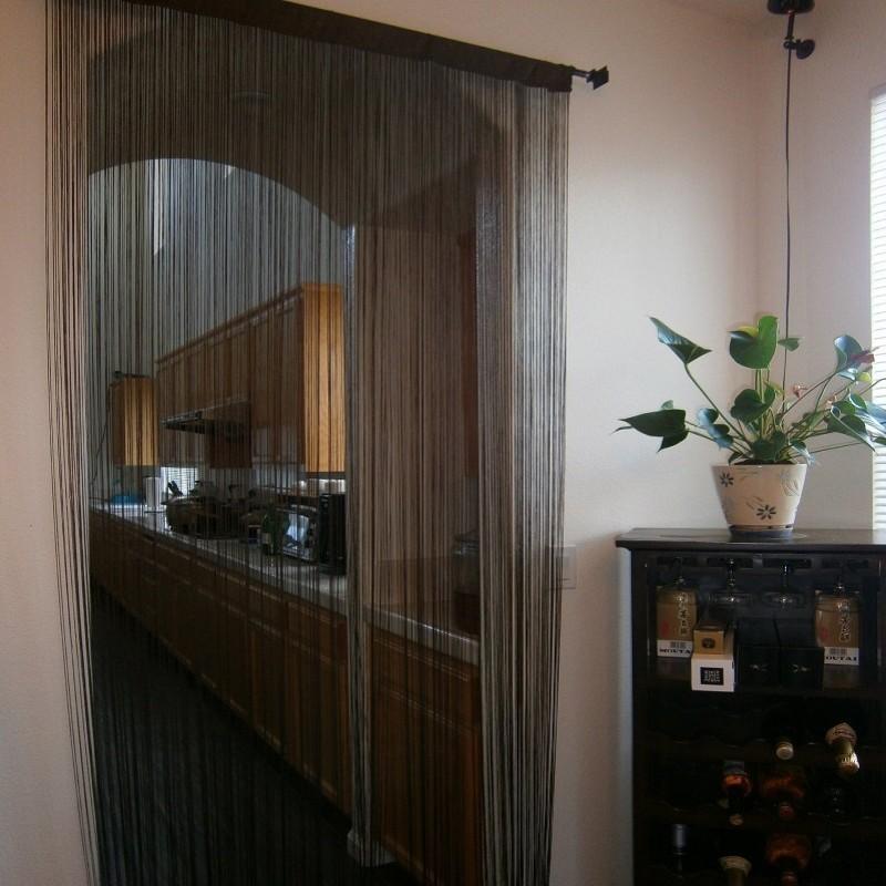 300x300cm Fadenvorhänge Sichtschutz Band Schnur Raumteiler Jalousie für Wohnzimmer Tür Wand Fensterpaneel Quasten Vorhang