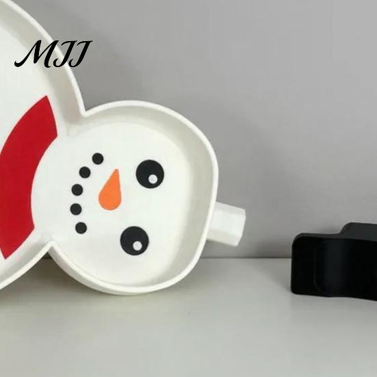Christmas Snowman Serving Tray Tray, Holiday Party Decorative 3D Festive Snack Container Printed Platter Dish for Snacks, Candies, Goodies,