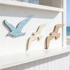 3 Pcs Wood Seagull Wall Decor Nautical Beach Coastal Theme Small Sea Birds Wall Art Lake House Ocean Wall Sculpture for Home Bathroom