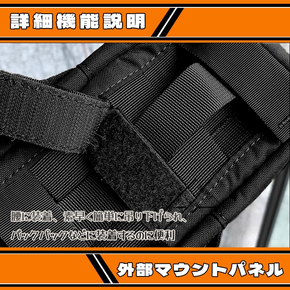BOOHUQICH Smartphone Waist Small Item Cell School Men's Pouch, Backpack, Belt, Pouch, Storage, Phone, Mountaineering, Water-Repellent, Commuting,