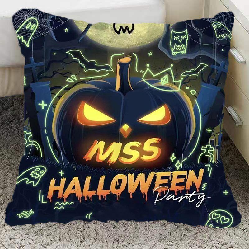 Halloween Pillow Pumpkin Funny Two-Dimensional Animation Pillow Emoticon Pack Party Party Boy and Girl School Day Gift