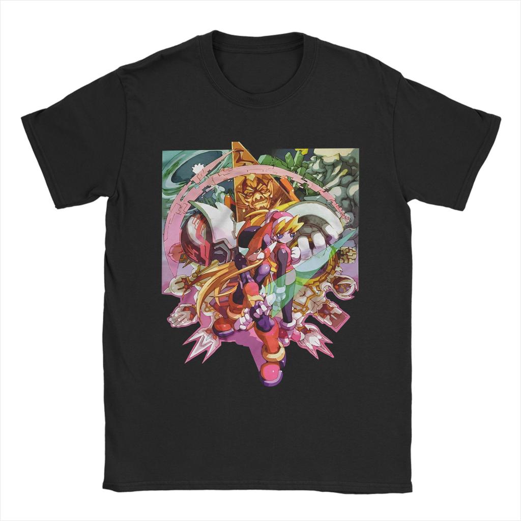 Fashion Mega Man Robot World Game T Shirt for Men Women Japanese Science 100 Cotton Tshirts Short Sleeve Clothing