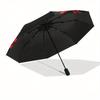 Red Symbol Circular Pattern Sticker DecalUmbrella, Portable 3-Fold Compact Umbrella for Men & Women Gift