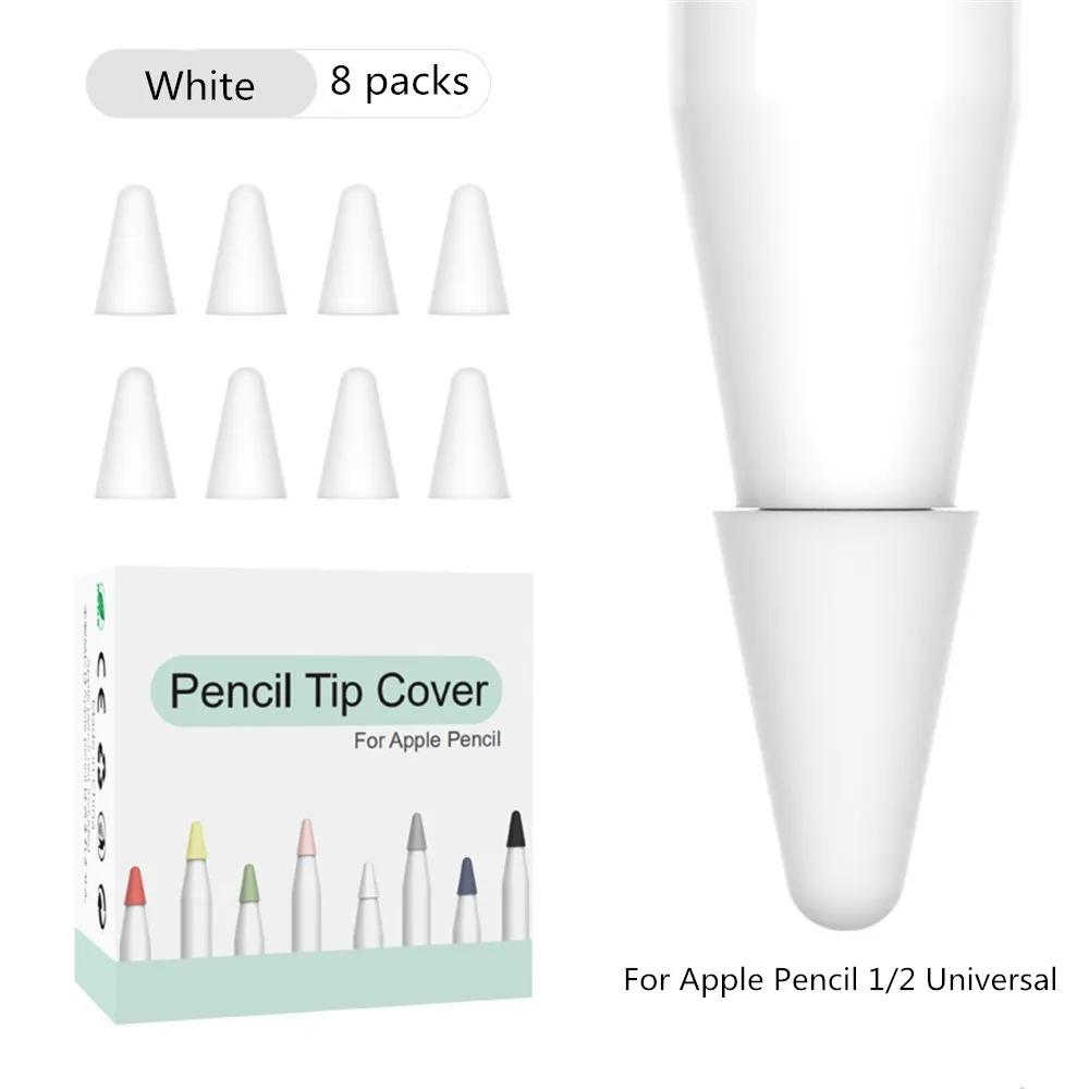 Pencil Tip Cover For Apple Pencil 1st 2nd Generation Mute Silicone Nib Case For iPad Pencil 1 2 Nib Cover Skin Screen Protector