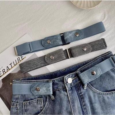 Nueva banda elástica ajustable para la cintura, cinturón Invisible, cinturones sin hebilla para mujeres, hombres, pantalones vaqueros, vestido sin hebilla, fácil de usar