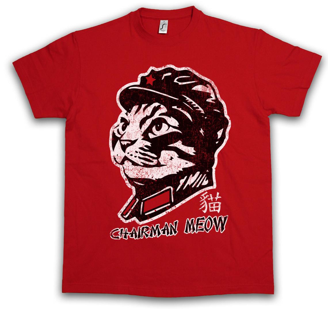 Chairman Meow T-Shirt Mao Cat Cats Socialism Communist Communism Zedong Fun XXXL