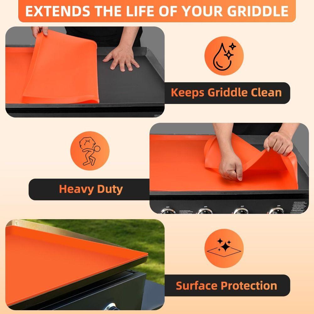 17/22/28/36 Inch Silicone Blackstone Griddle Cover Against Grease Griddle Cover  Grill Protection