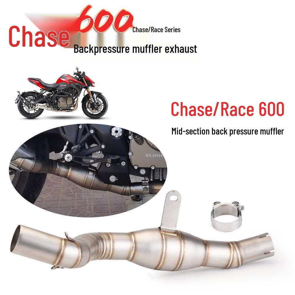 Qianjiang Chase 600 Exhaust Modification: Back Pressure Drum Mid-Section & Tail Exhaust