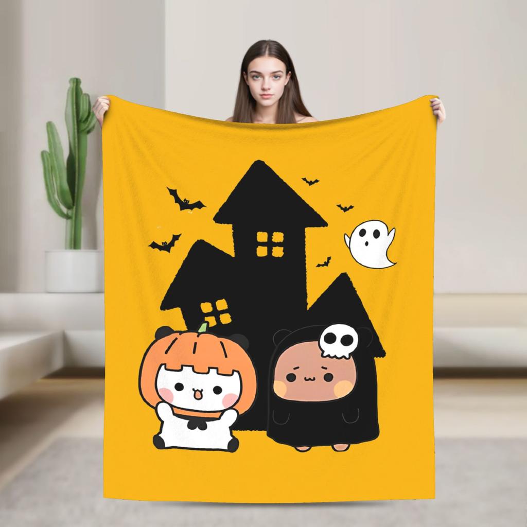 Bear Cartoon Cute Bubu Dudu Blanket Flannel Winter Portable Soft Throw Blankets for Home Couch Bedding Throws