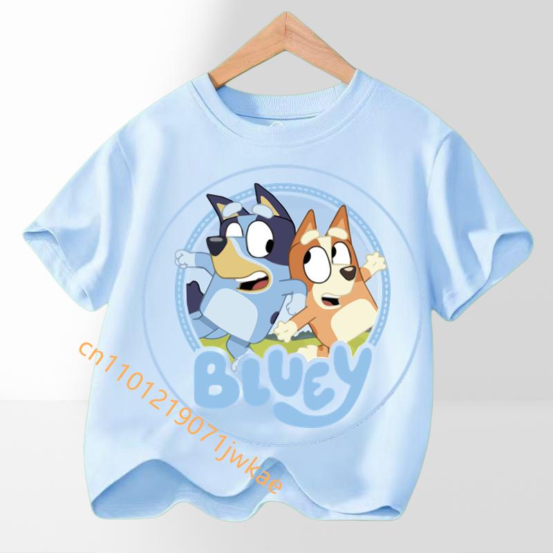 

Boys Girl Short Sleeve Tee Cute Outfits Gift T-Shirt Multi-color Bluey Kids Tees Clothes T Shirts Children Cartoons Casual Tops 110