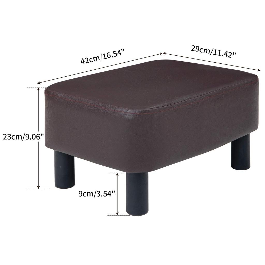 IBUYKE Ottoman Small Stool with Suitable for Living and Stool, Footstool, Rectangular, Under-Desk Legs, Low, Non-Slip, Square, Rooms, Entryways,