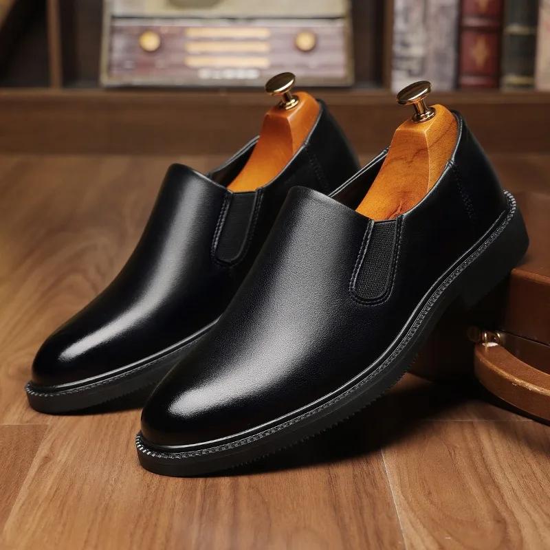 FashionDesigner New Male Loafers Spring Autumn Fashion Non-slip Breathable Shoes Man Lightweight Black Casual Men's Leather Shoes