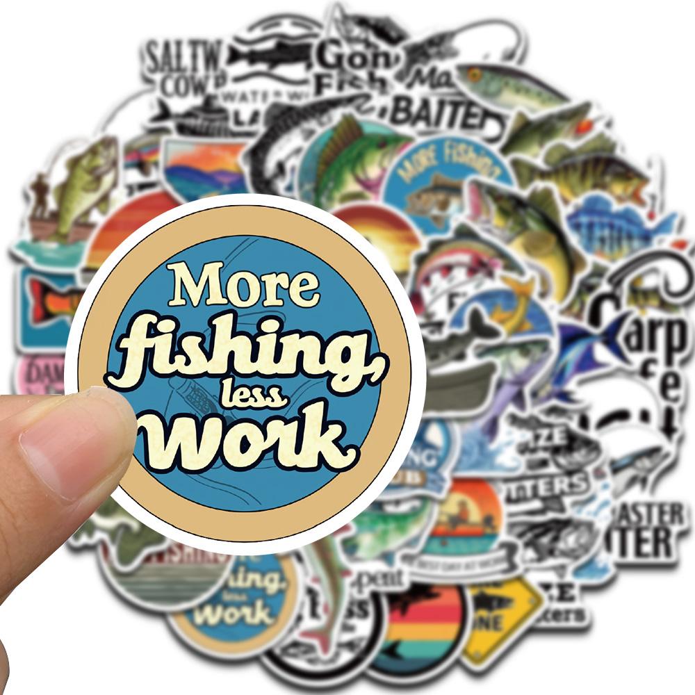 50PCS Fish Sticker Harajuku Cartoon Cute Kawaii Luggage Notebook Graffiti Skateboard Laptop Scrapbook Luggage Phone Decal