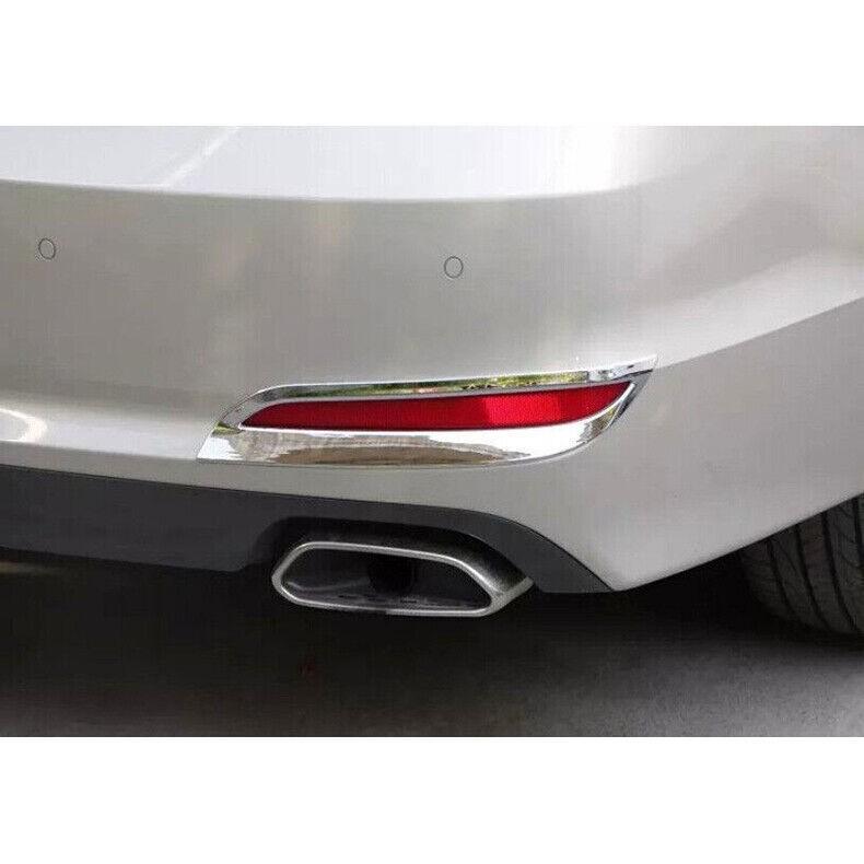 2x For Hyundai Sonata 2015-2017 Chrome ABS Rear Bumper Fog Light Lamp Frame Trim