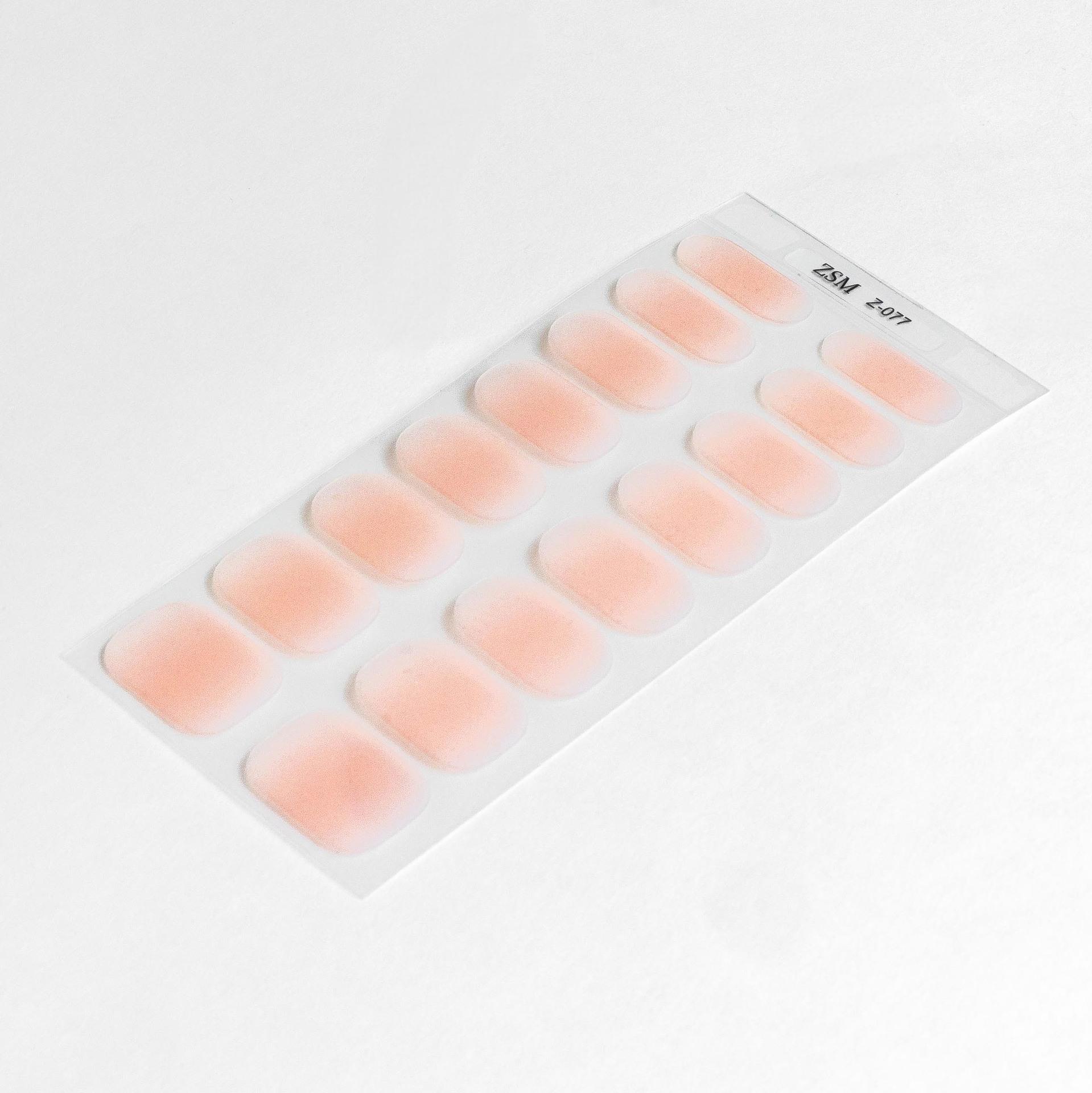 

Semi-cured gel manicure stickers 16 finger full sticker solid color new gel semi-baked manicure stickers Z-077
