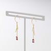 [Official] BLOOM Women's Hook Earrings In 10K Yellow Gold with January Birthstone Rhodolite Garnet (Product Code: 0222-7834-0019-0000)