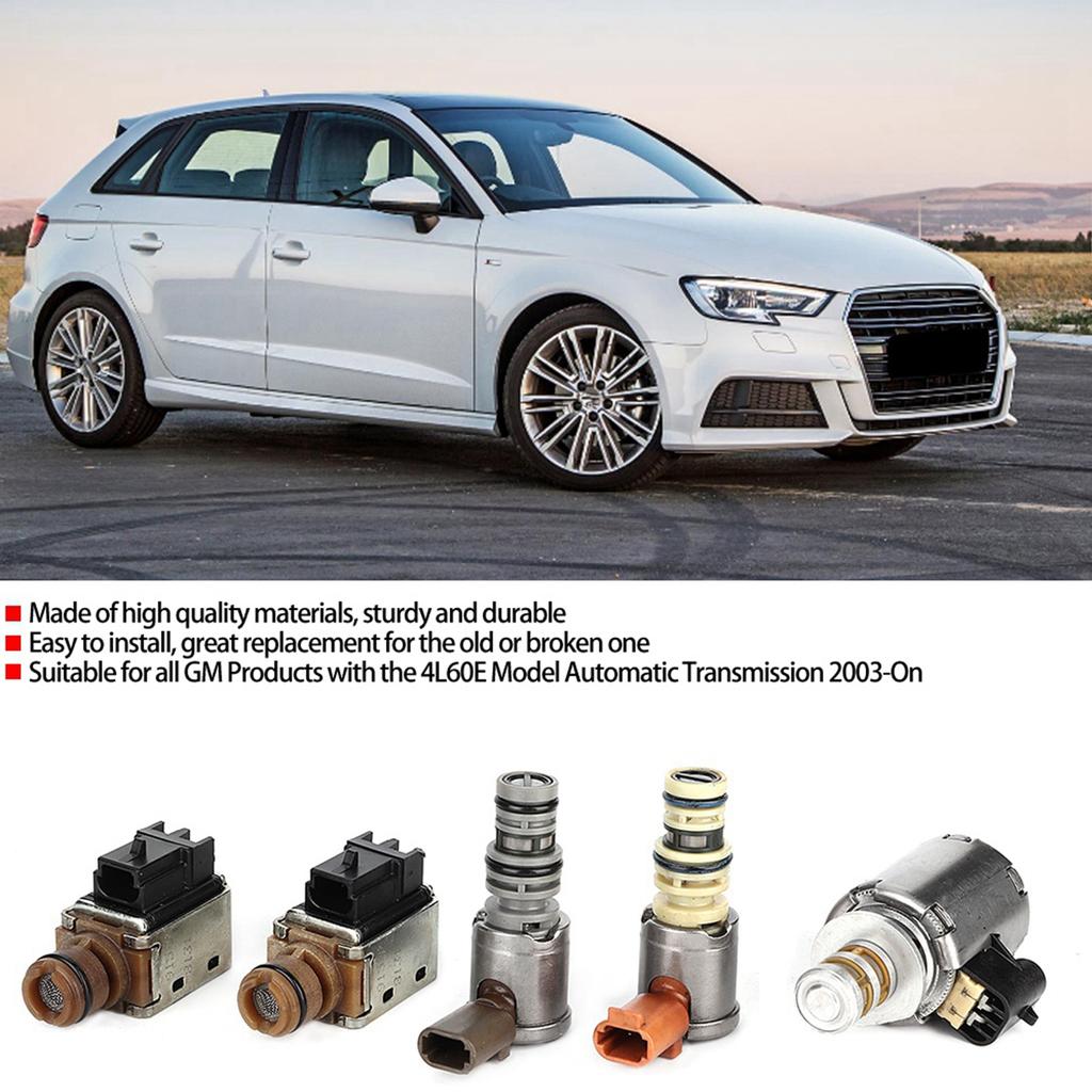 Hvy Duty Metal and Plastic   Solenoid Valve Kit, 5 Pieces, Professional Repair for 4L60E Automatic 2003 On Model