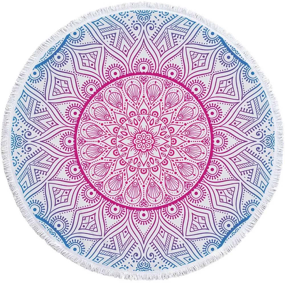 Beach Leisure Resort Creative Beach Towel Microfiber Round Swimming Towel Mandala Yoga Mat Adult Large Round Bath Towel