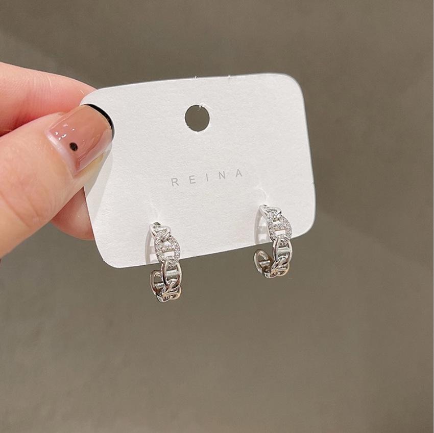 Retro Chic Electroplated Metal Letter Stud Earrings - Versatile Fashion Accessory